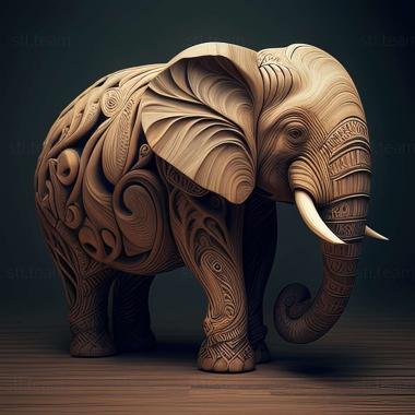 3D model elephant (STL)